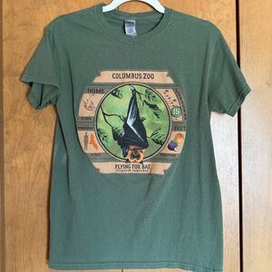 Men's Fox Bat T-shirt, Columbus Zoo, Size S